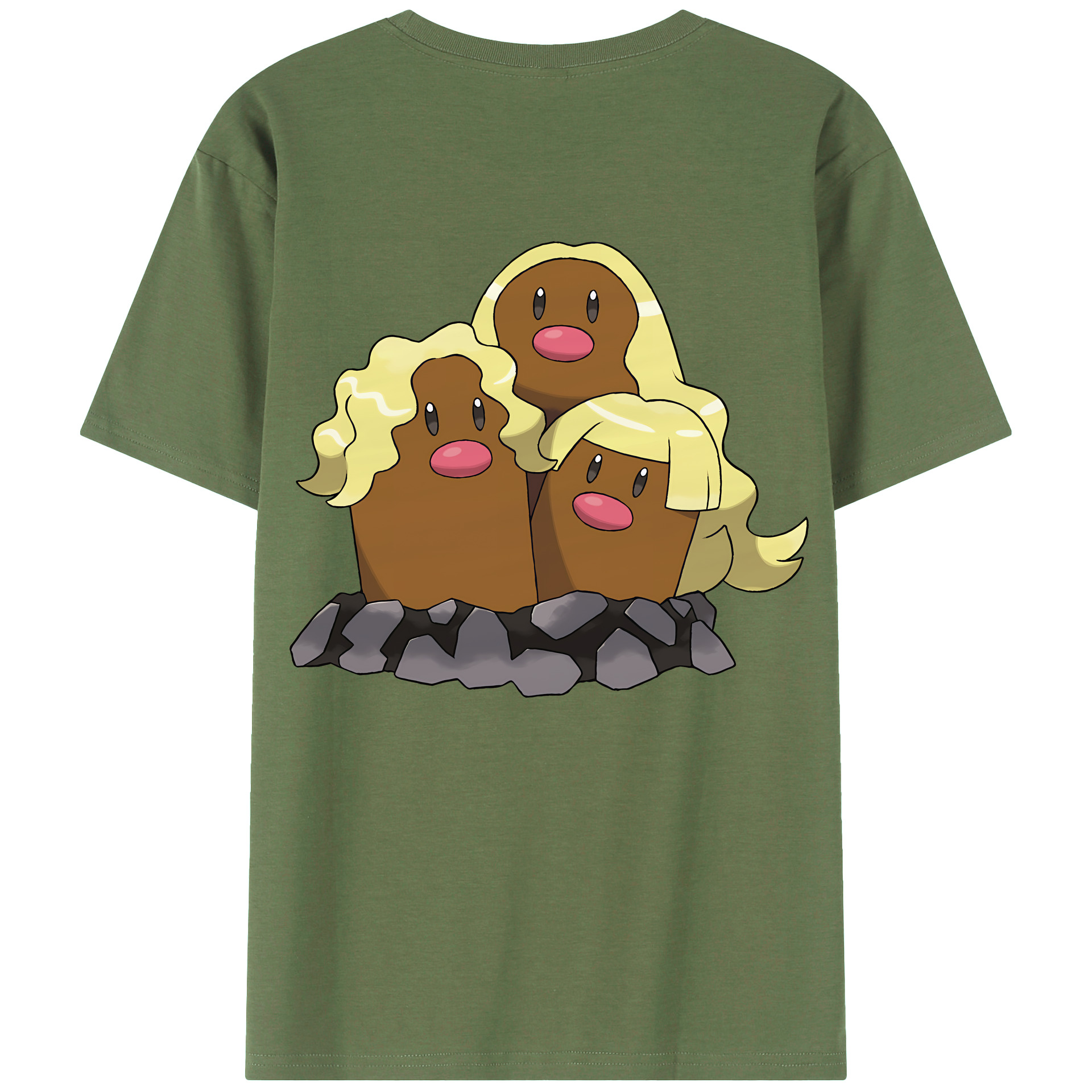 （画像用） ポケットモンスター Pokémon 綿100％ メンズ半袖Tシャツ（バックプリント） 通気性